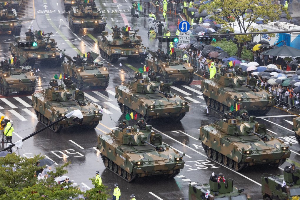 South Korean army’s K21 infantry fighting vehicles during a military parade in Seoul, South Korea, on September 26, 2023. (Source: Getty Images)