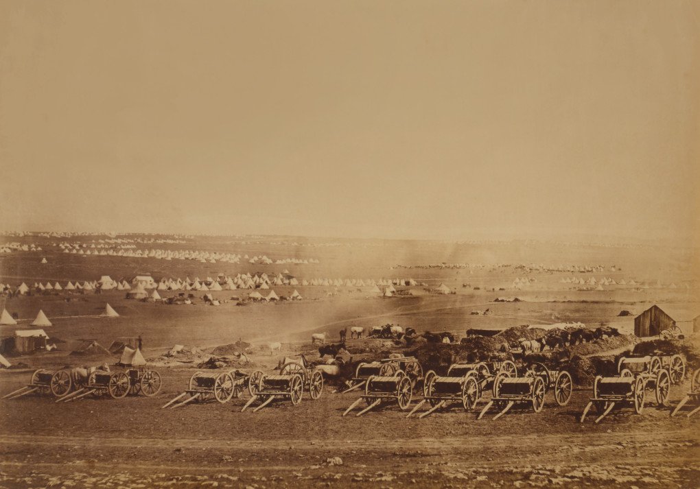 Rows of Caissons with British Military Tents in Background, Crimean War, Sevastopol, Crimea, Ukraine, by Roger Fenton, 1855. (Photo: GHI/Universal Images Group via Getty Images) Rows of Caissons with British Military Tents in Background, Crimean War, Sevastopol, Crimea, Ukraine, by Roger Fenton, 1855. (Photo: GHI/Universal Images Group via Getty Images)