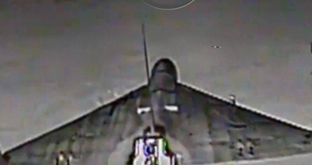 Russian Shahed drone fitted with a long antenna in the sky over Chernihiv region, July 20, 2026. (Source: Serhii “Flash” Beskrestnov) Russian Shahed drone fitted with a long antenna in the sky over Chernihiv region, July 20, 2026.