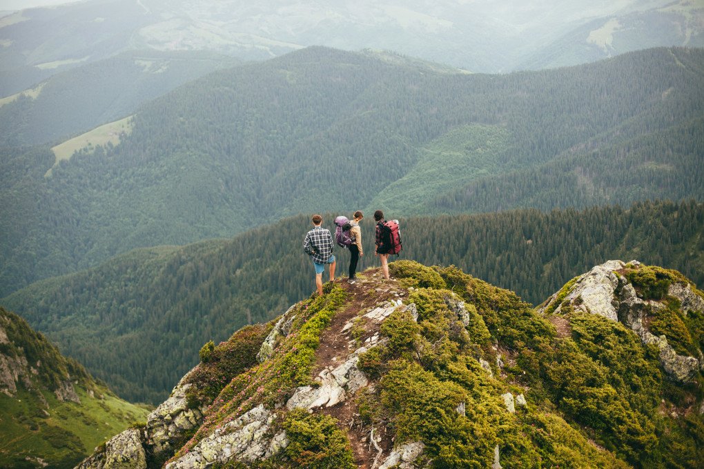 A group of tourists with backpacks moves through a valley in the Ukrainian Carpathians. (Source: Getty Images) A group of tourists with backpacks moves through a valley in the Ukrainian Carpathians. (Source: Getty Images)