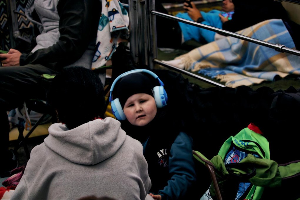 Kyiv residents take shelter in a metro station, tens of meters underground. Kyiv, Ukraine, October 6, 2026 (Photo: Louis Beaudemont/UNITED24 Media)