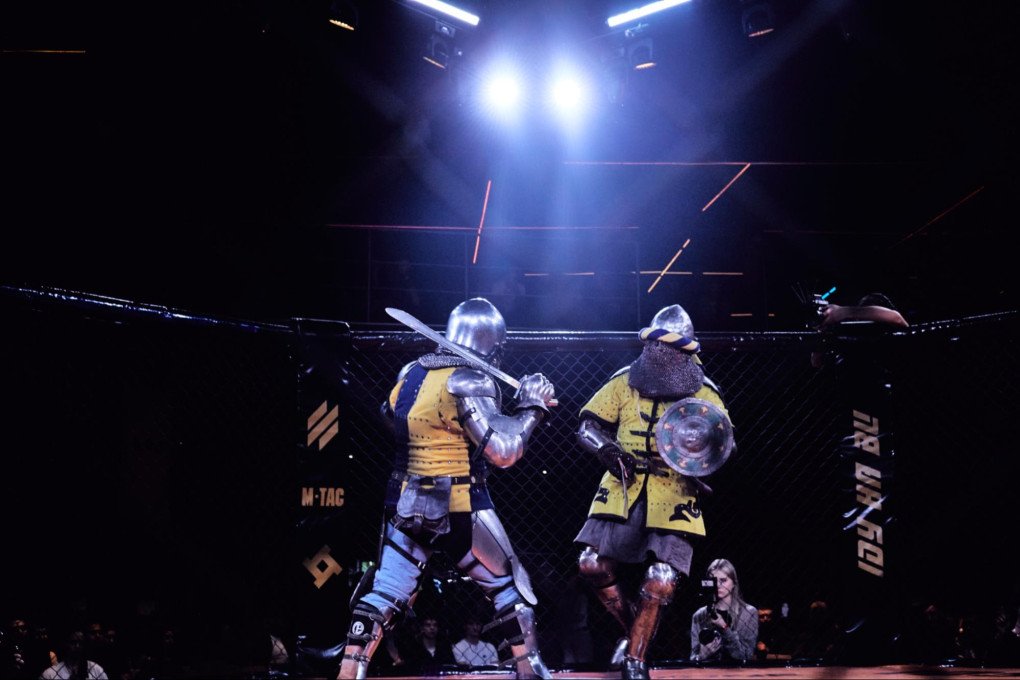 Medieval duel during the international MMA competition “IDU NA VY: Tryzna.” Kyiv, Ukraine, October 9, 2026. (Photo: Louis Beaudemont/UNITED24 Media)