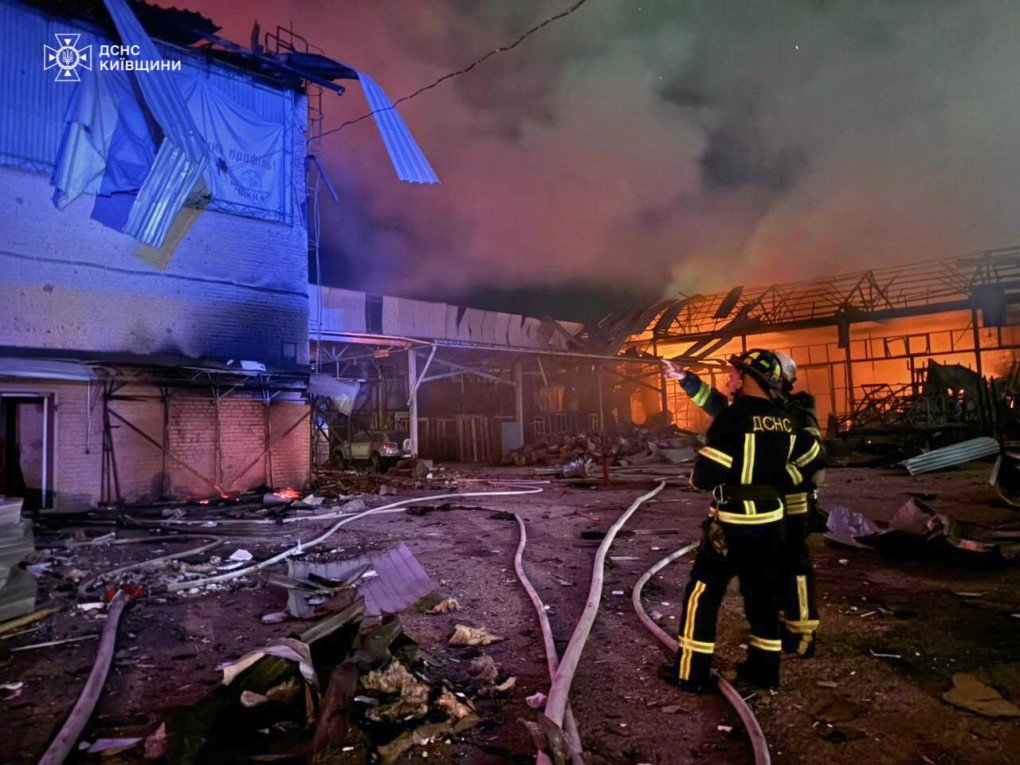 Consecuencias de un ataque con drones rusos en Bila Tserkva, en la región de Kyiv (Ucrania), el 2 de septiembre de 2025. (Fuente: SES)