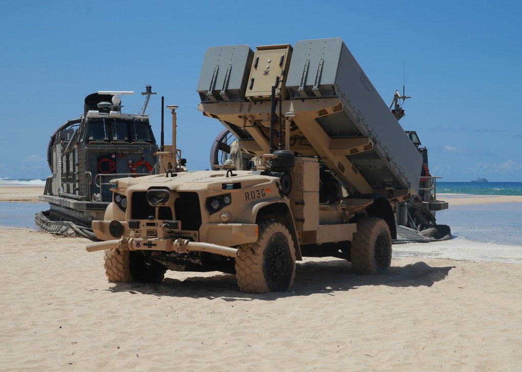 Navy Marine Expeditionary Ship Interdiction System (NMESIS) launcher deploys into position at Pacific Missile Range Facility Barking Sands. (Source: Wikimedia) Navy Marine Expeditionary Ship Interdiction System (NMESIS) launcher deploys into position at Pacific Missile Range Facility Barking Sands. (Source: Wikimedia)