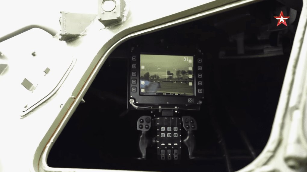 Weapon control monitor and interface inside the BTR-60MB3, July 2025. (Source: Zvezda) Weapon control monitor and interface inside the BTR-60MB3, July 2025. (Source: Zvezda)