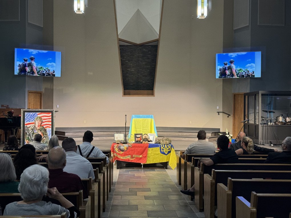 Celebration of Life ceremony in Ethan Hertweck’s honor held in a local church. Photo: Uliana Boichuk Celebration of Life ceremony in Ethan Hertweck’s honor held in a local church. Photo: Uliana Boichuk