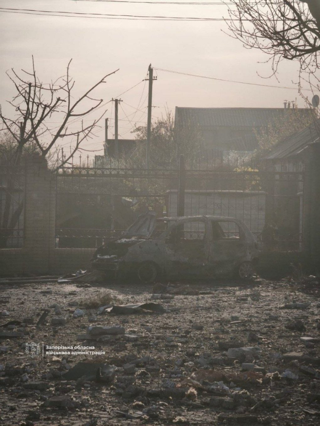 The aftermath of a Russian strike on a residential area in Zaporizhzhia. (Source: head of Zaporizhzhia Regional Military Administration Ivan Fedorov)
