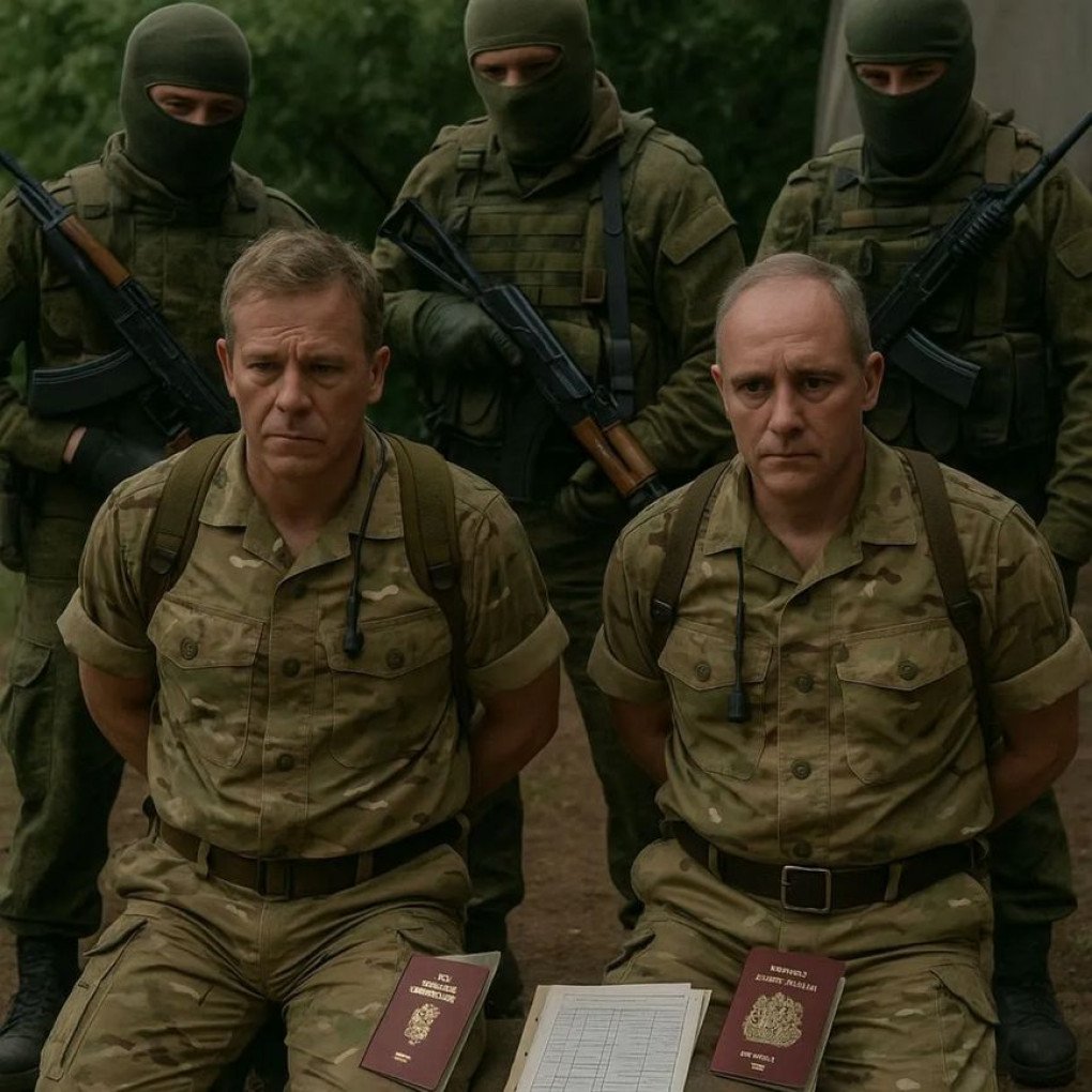 The AI-generated image that Russian sources used to illustrate the captured “high-ranking British officers”.
