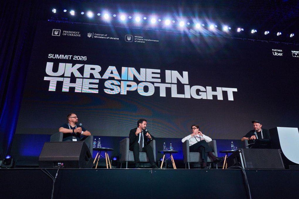 Fedoriv Group founder Andrii Fedoriv, Ministry of Foreign Affairs Spokesperson Heorhii Tykhyi, UNITED24 Media Editor-in-Chief Eugene Slavmnyi and UNITED24 Creative Director Valentyn Paniuta participate in a panel discussion during the UNITED24 MODE Summit. (Source: Mykyta Shandyba/UNITED24 Media) Fedoriv Group founder Andrii Fedoriv, Ministry of Foreign Affairs Spokesperson Heorhii Tykhyi, UNITED24 Media Editor-in-Chief Eugene Slavmnyi and UNITED24 Creative Director Valentyn Paniuta participate in a panel discussion during the UNITED24 MODE Summit. (Source: Mykyta Shandyba/UNITED24 Media)