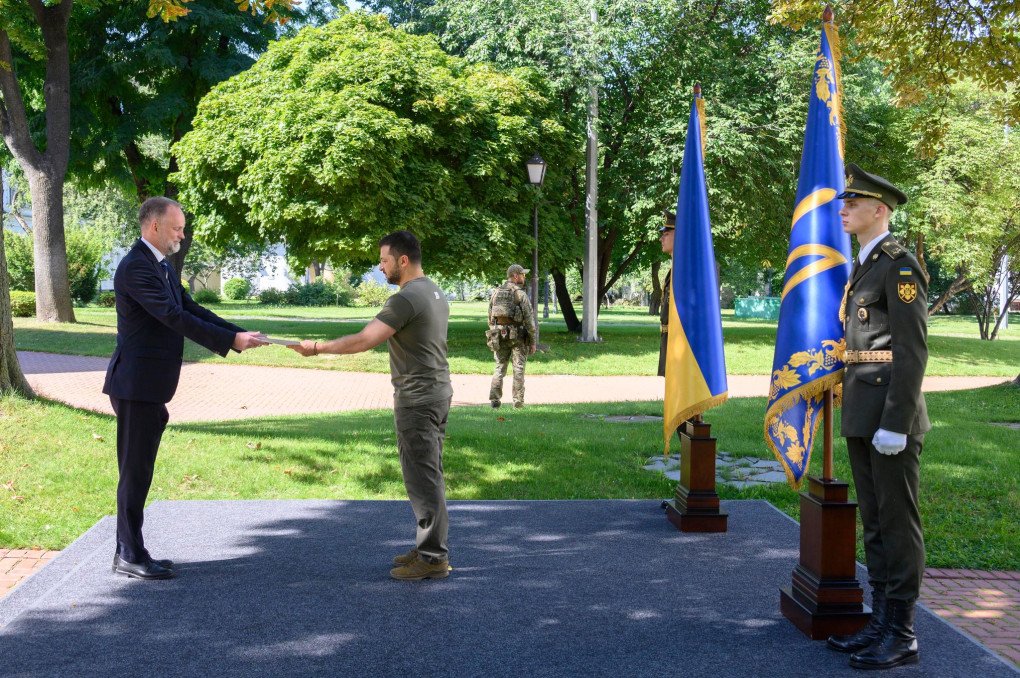 The ceremony took place on the territory of the National Reserve "St. Sophia of Kyiv" in the capital. (Photo: Office of the President of Ukraine)
