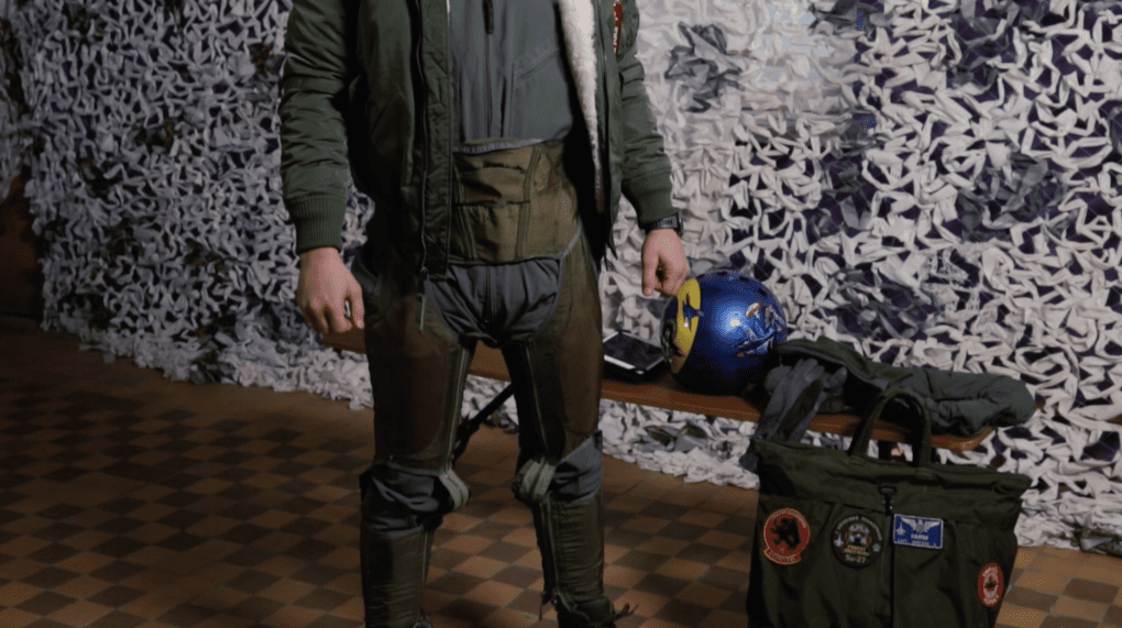 Anti-G suit worn by Andrii ensures blood circulation stability during high-G maneuvers, enhancing endurance and safety in combat. (Source: ArmyTV) Anti-G suit worn by Andrii ensures blood circulation stability during high-G maneuvers, enhancing endurance and safety in combat. (Source: ArmyTV)