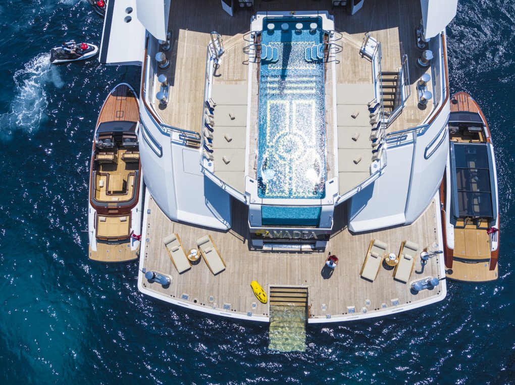 Aft deck of the Amadea superyacht. (Source: CharterWorld) Aft deck of the Amadea superyacht. (Source: CharterWorld)