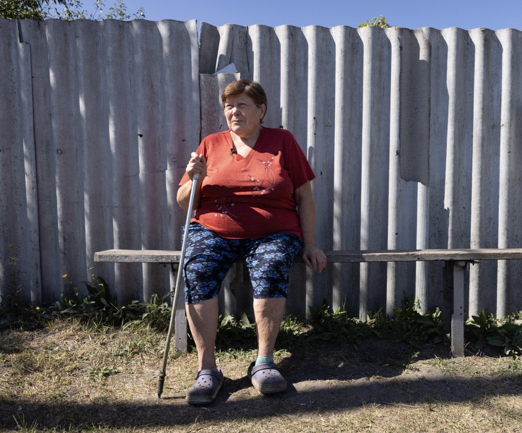 Hrakove resident Liudmyla Oparko. (Photo: Vic Bakin/UNITED24 Media) Hrakove resident Liudmyla Oparko. (Photo: Vic Bakin/UNITED24 Media)