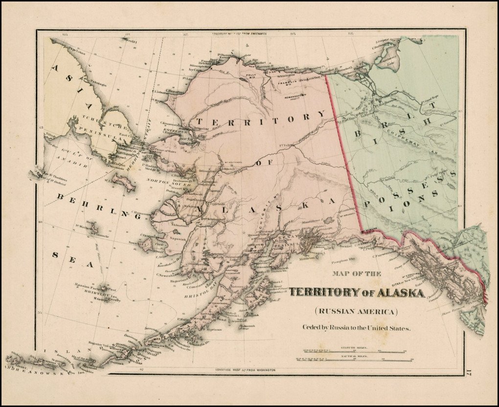 Mapa antiguo que muestra el estado de Alaska cuando Rusia lo cedió a Estados Unidos. (Fuente: Código abierto vía X) Mapa antiguo que muestra el estado de Alaska cuando Rusia lo cedió a Estados Unidos. (Fuente: Código abierto vía X)