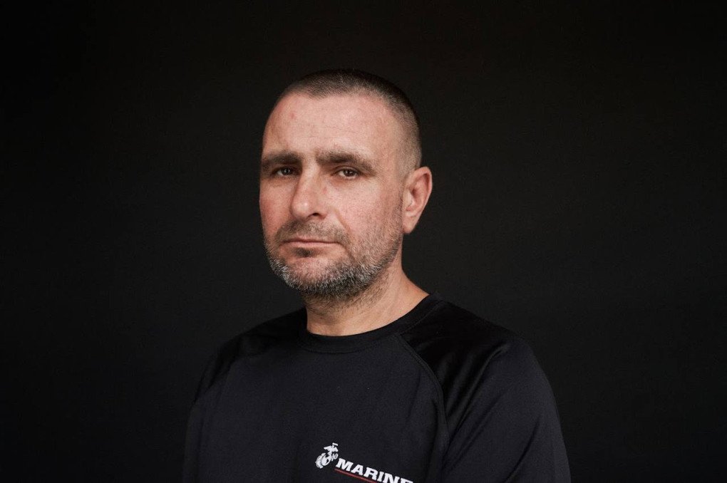 A portrait of Oleksandr Savov sometime after returning from Russian captivity. Photo by Valentyn Kuzan