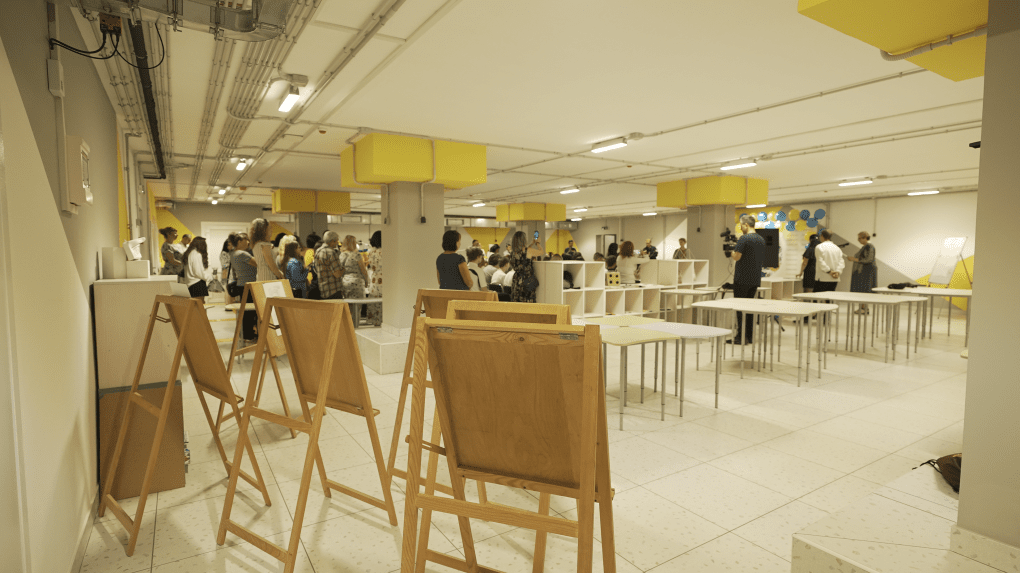 An underground school that was opened in the town of Liubotyn in the Kharkiv region. June 2024. Photo: UNITED24 Media