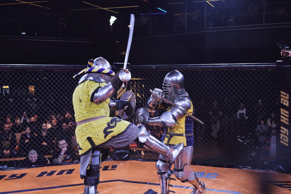  Medieval duel during the international MMA competition “IDU NA VY: Tryzna.” Kyiv, Ukraine, October 9, 2026. (Photo: Louis Beaudemont/UNITED24 Media)