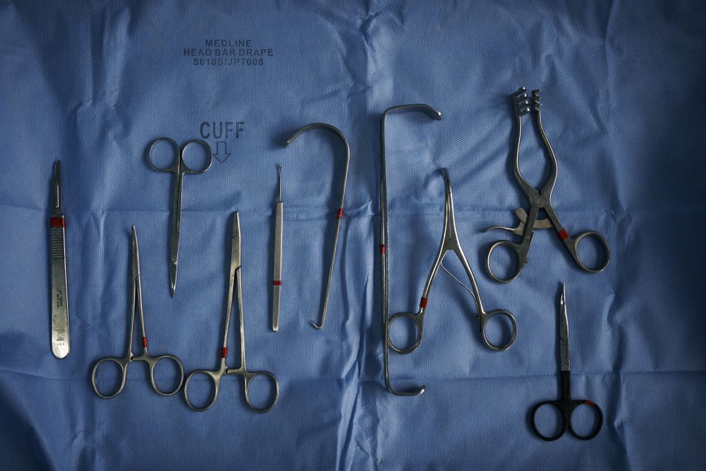 A selection of surgical tools laid out before reconstructive operations on wounded Ukrainian soldiers. Photo: Josh Olley A selection of surgical tools laid out before reconstructive operations on wounded Ukrainian soldiers. Photo: Josh Olley