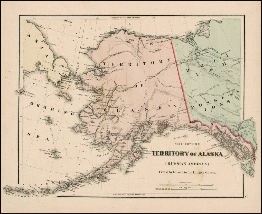 Old map showing the Alaskan state when it was ceded by Russia to the United States. (Source: Open source via X)