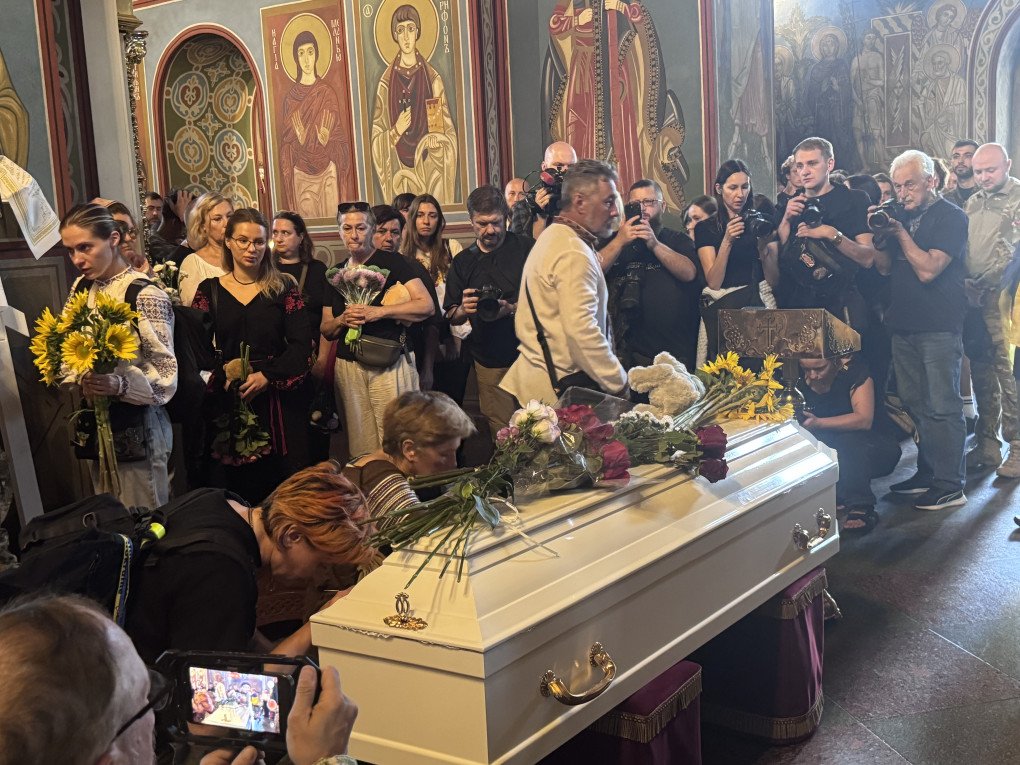 Funeral service within the Cathedral for Eva. (Source: UNITED24 Media) Funeral service within the Cathedral for Eva. (Source: UNITED24 Media)