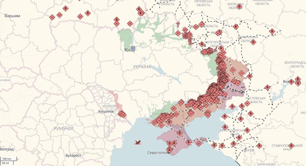 Map of Russian military advances in Ukraine as of August 30, 2026. (Source: Open-source intelligence (OSINT) project DeepState) Map of Russian military advances in Ukraine as of August 30, 2026. (Source: Open-source intelligence (OSINT) project DeepState)