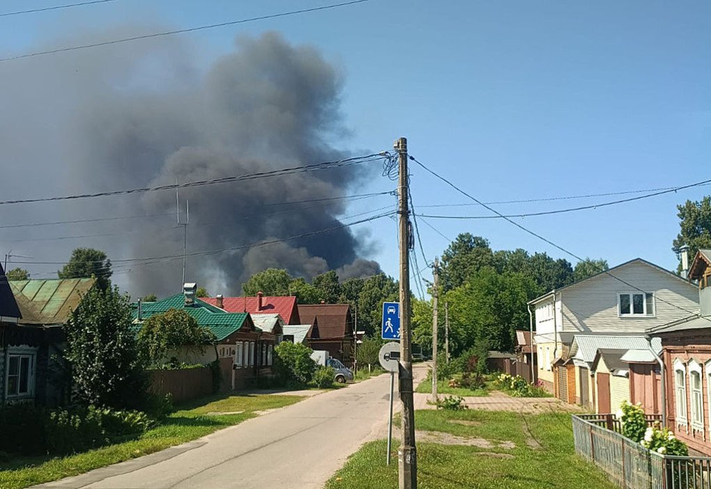 Smoke rises from an oil refinery facility following a reported Ukrainian attack in the town of Noginsk outside Moscow, Russia on July 18, 2026. (Source: Getty Images) Smoke rises from an oil refinery facility following a reported Ukrainian attack in the town of Noginsk outside Moscow, Russia on July 18, 2026. (Source: Getty Images)