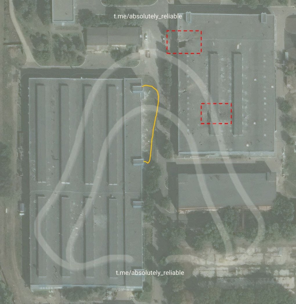 Machining Shop damaged by a Ukrainian strike. (Source: absolutely_reliable/Telegram) Machining Shop damaged by a Ukrainian strike.