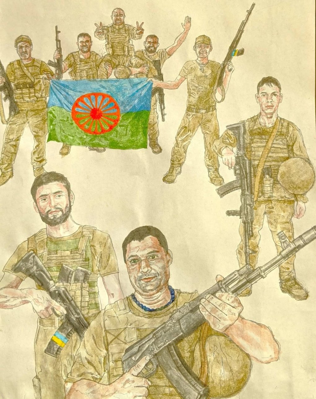 David Chichkan’s work “Roma Defenders of Ukraine”. Source: davidchichkan/Instagram