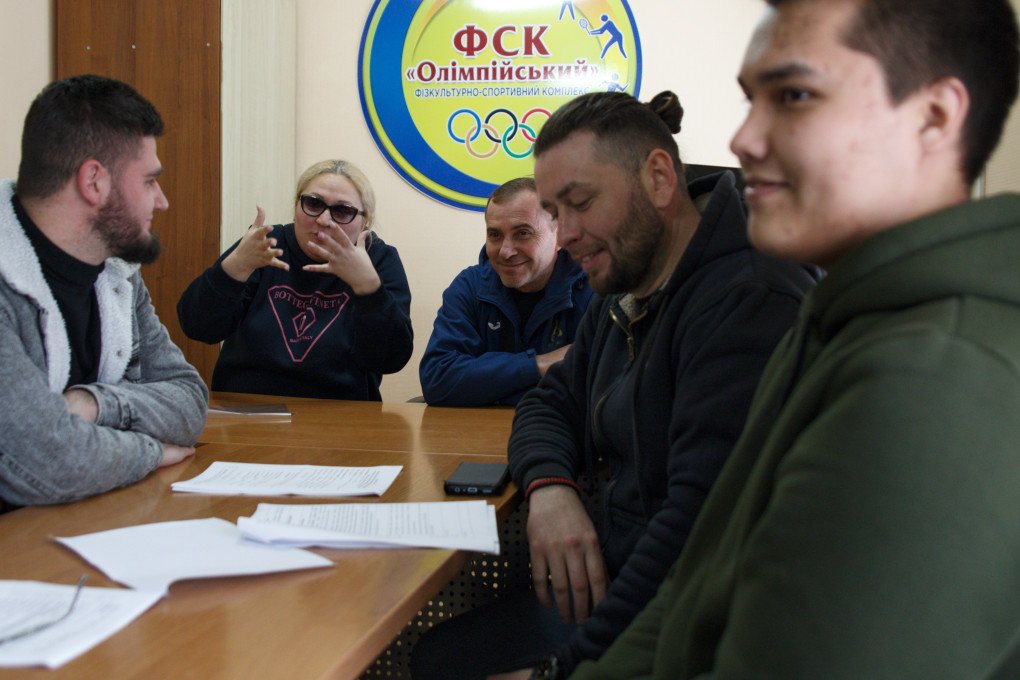 Oleksander Nesterenko, Andriy Puzakov and Andriy Chastov meeting about supporting Pokrovsk’s youth (Source: Jessica Daly UNITED24 Media) Oleksander Nesterenko, Andriy Puzakov and Andriy Chastov meeting about supporting Pokrovsk’s youth (Source: Jessica Daly UNITED24 Media)