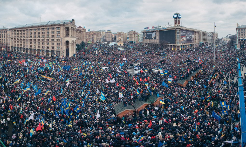 A lot of people came to Independence Square, to tell their distrust to government. Maidan Nezalezhnosti, Kyiv, Ukraine - 1 December 2013. (Source: Getty Images)
