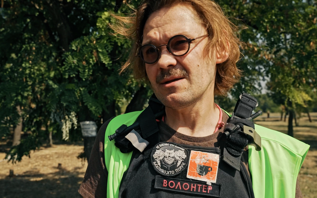 Sebastian Płocharski, a Polish journalist and volunteer. Sebastian Płocharski, a Polish journalist and volunteer.