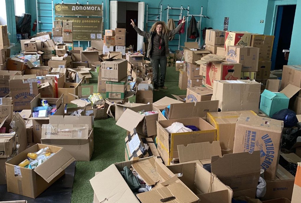 Oresta in one of the fund's warehouses. Photo: Oresta Brit.