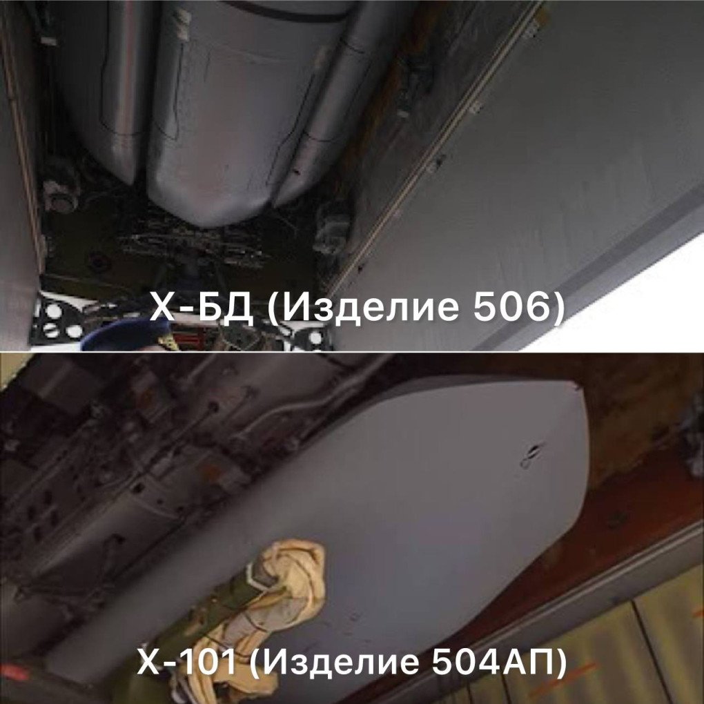 Kh-BD (above) compared to the usual Kh-101 missile. (Source: Polkovnik Gsh) Kh-BD (above) compared to the usual Kh-101 missile. (Source: Polkovnik Gsh)
