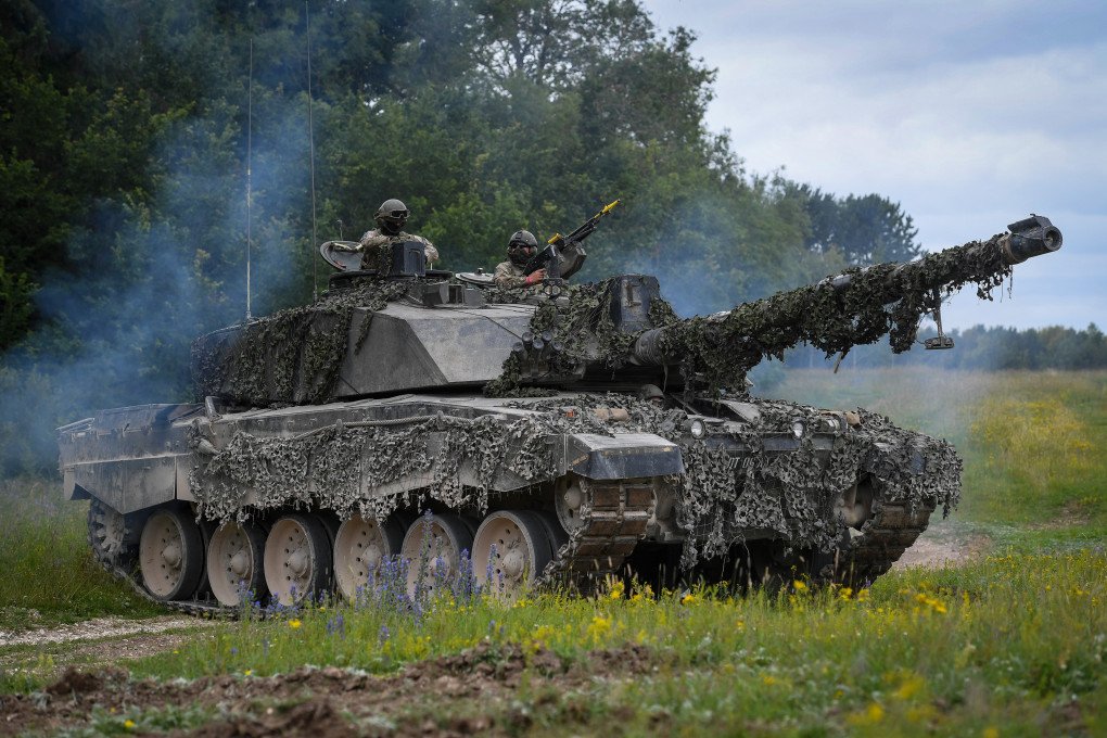 British Challenger 2 Main Battle Tank during a military training exercise on Salisbury Plain Training Area on July 03, 2020, in Salisbury, England. (Source: Getty Images)