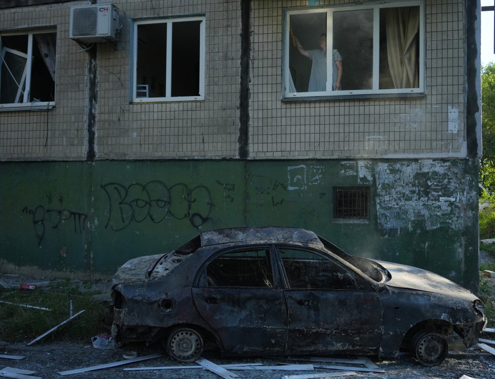 A car damaged following Russian attack on Kyiv, Ukraine on July 2, 2026. (Source: Lucile Brizard/UNITED24 Media) A car damaged following Russian attack on Kyiv, Ukraine on July 2, 2026. (Source: Lucile Brizard/UNITED24 Media)