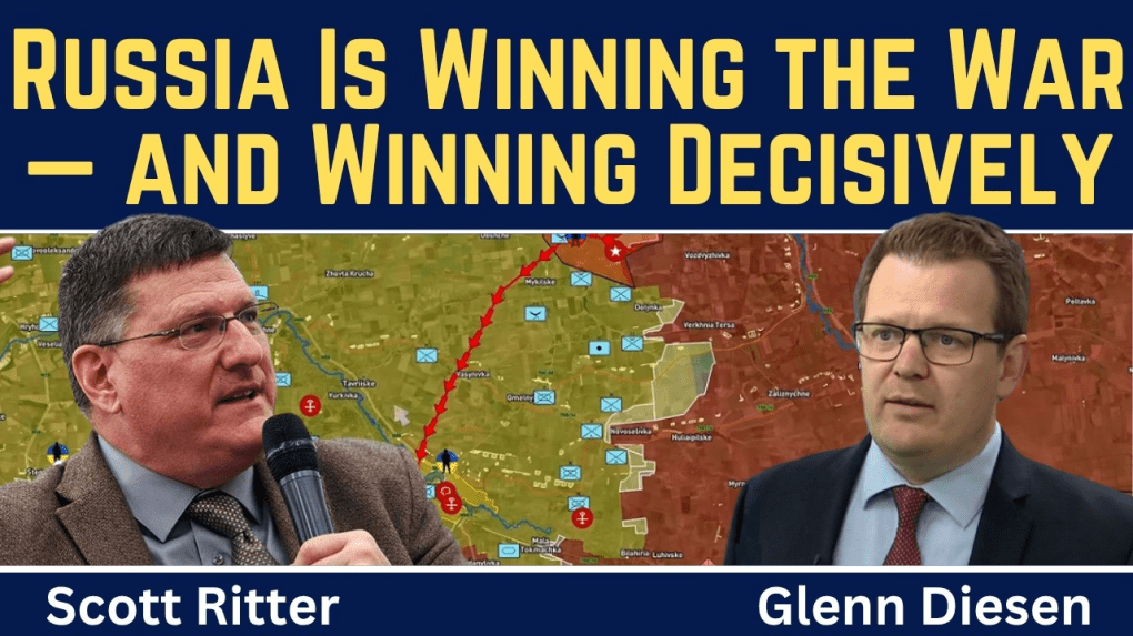 YouTube thumbnail for an episode of Glenn Diesen's show with Scott Ritter. YouTube thumbnail for an episode of Glenn Diesen's show with Scott Ritter.