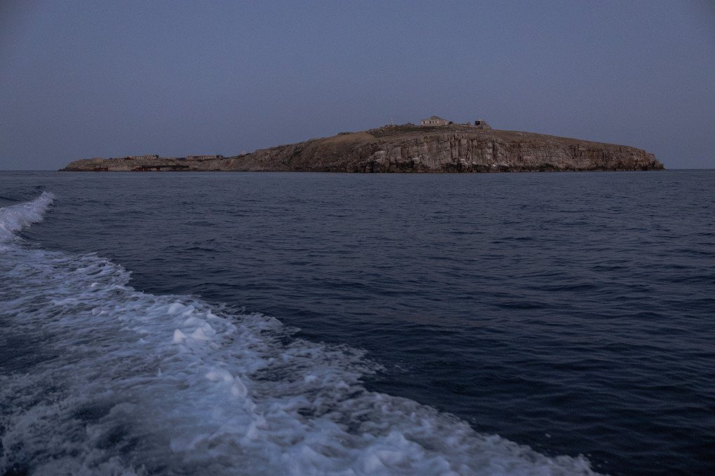 Snake Island, also known as Zmiinyi Island, in the Black Sea, on August 14, 2025. (Source: Getty Images)