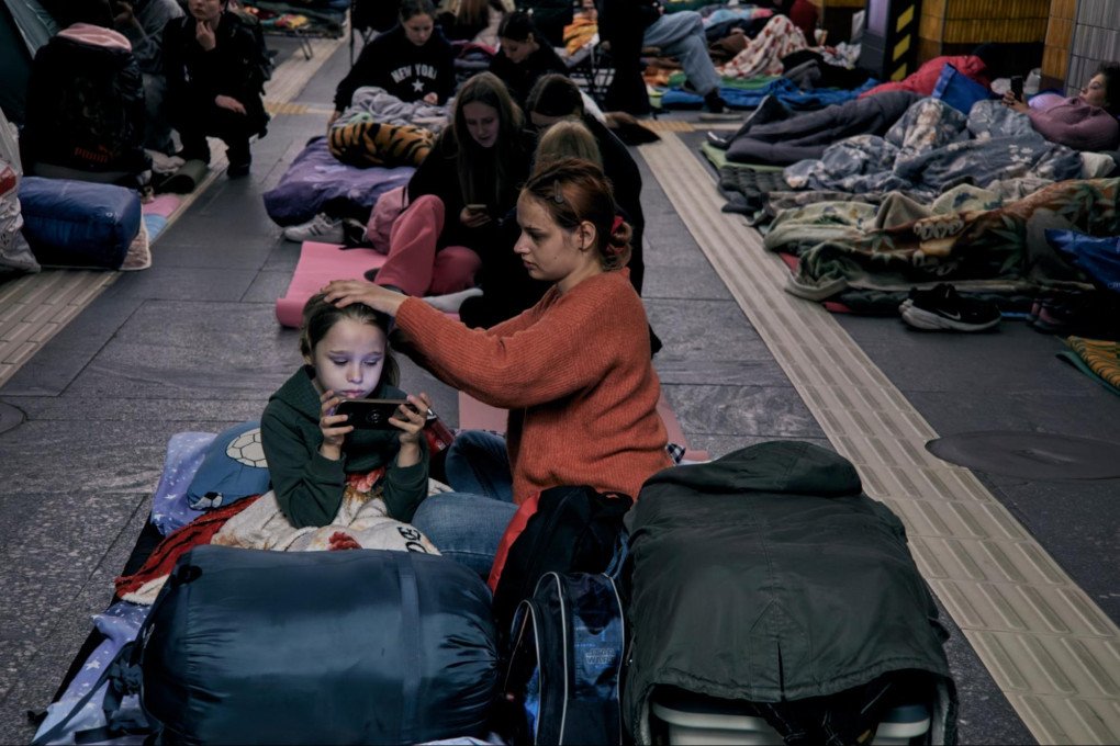 Kyiv residents take shelter in a metro station, tens of meters underground. Kyiv, Ukraine, October 6, 2026 (Photo: Louis Beaudemont/UNITED24 Media)