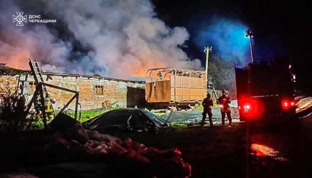 Aftermath of a combined Russian airstrike on the Cherkasy region, October 30, 2025. (Source: SES) Aftermath of a combined Russian airstrike on the Cherkasy region, October 30, 2025. (Source: SES)