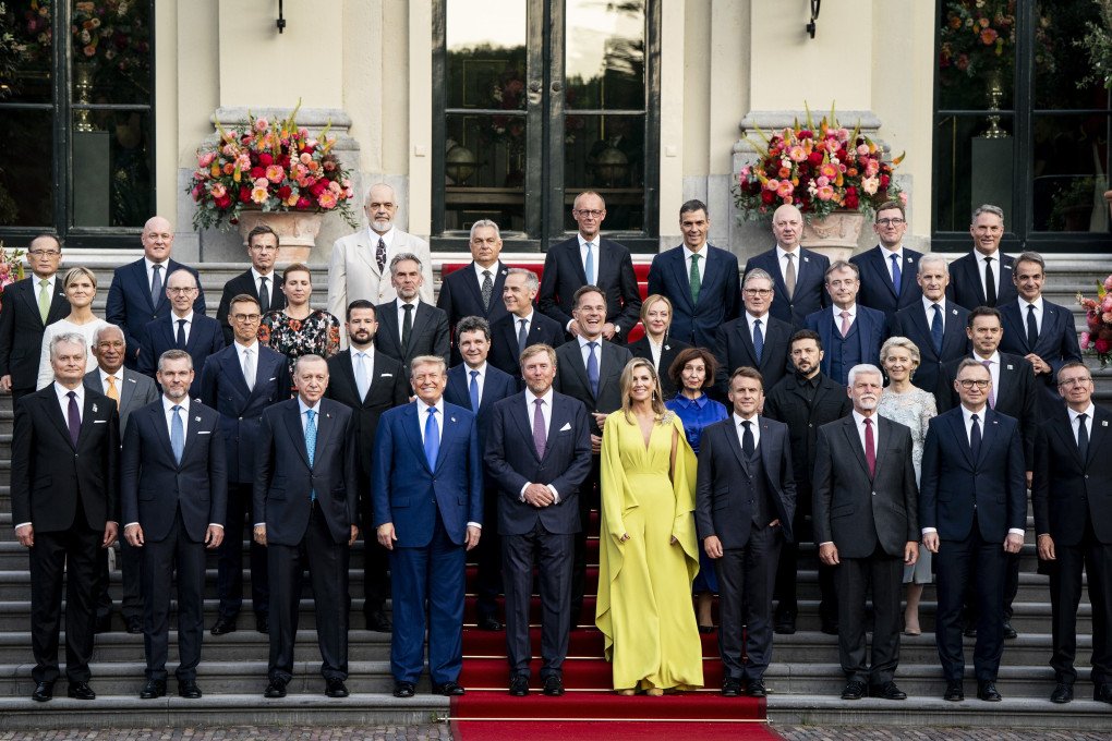 NATO leaders pose with Dutch royals in The Hague during social dinner hosted by His Majesty King Willem-Alexander and Her Majesty Queen Máxima on June 24, 2025. (Source: Getty Images) NATO leaders pose with Dutch royals in The Hague during social dinner hosted by His Majesty King Willem-Alexander and Her Majesty Queen Máxima on June 24, 2025. (Source: Getty Images)