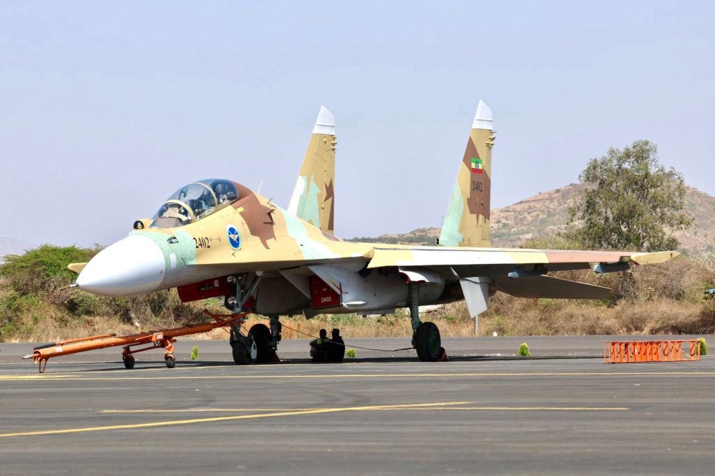 Ethiopian Su-30K fighter-bomber displayed at an air base. (Photo: Open source)
