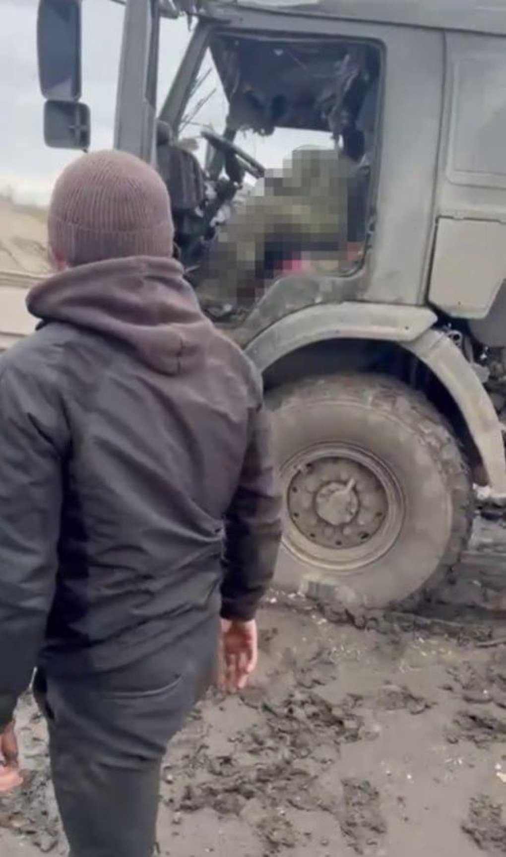 Russian military truck drivers killed in FPV drone strikes targeting logistics vehicles in the Donetsk region, March 2026. (Source: “Voenkor Kotenok”)