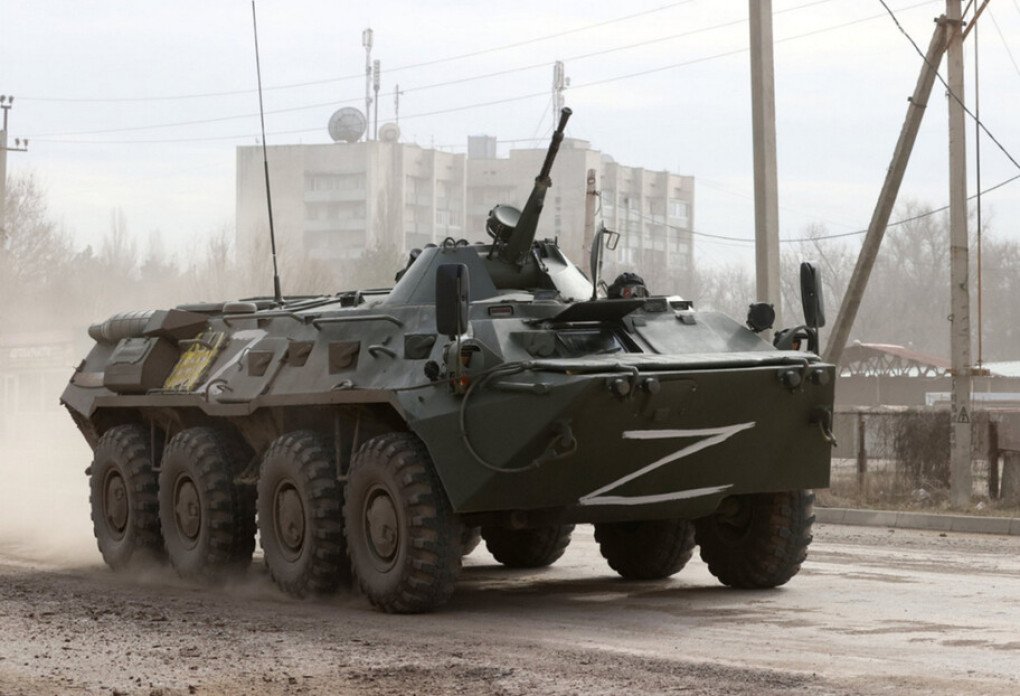 Russian BTR-80 during the Russian invasion of Ukraine. (Photo: open source)