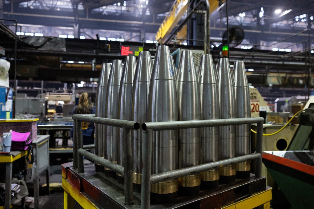 Projectiles at the Scranton Army Ammunition Plant in Scranton, Pennsylvania, US, on April 16, 2024. (Source: Getty Images) Projectiles at the Scranton Army Ammunition Plant in Scranton, Pennsylvania, US, on April 16, 2024. (Source: Getty Images)