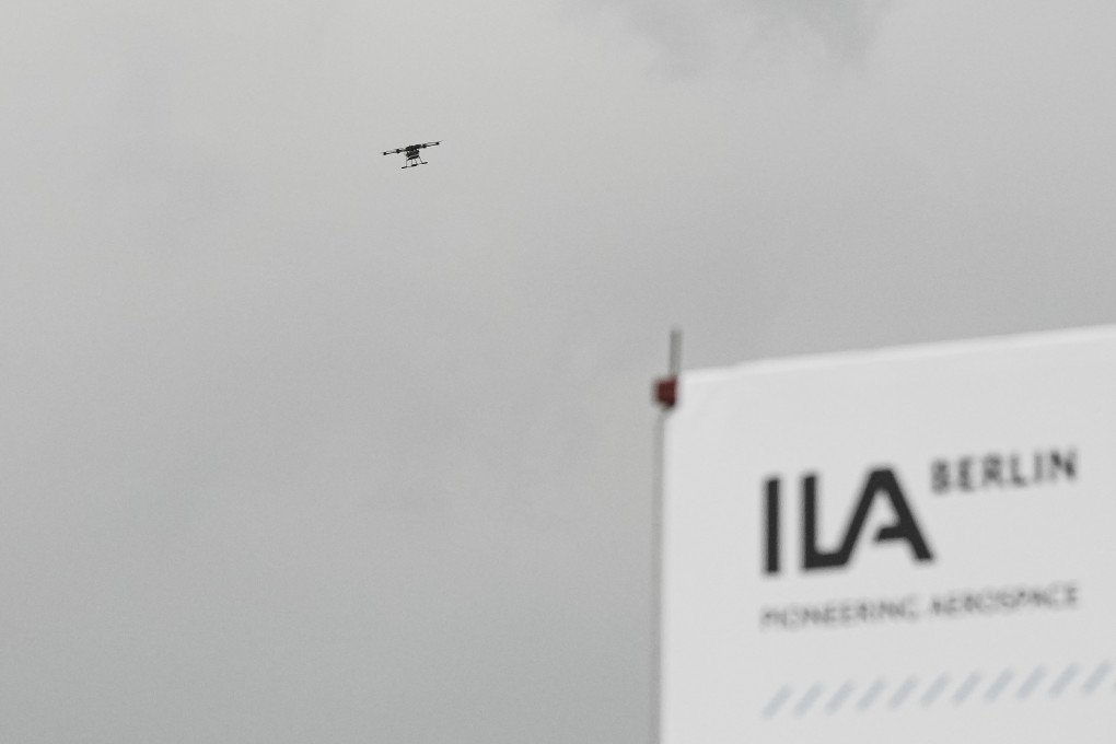 Ukrainian SkyFall Vampire heavy bomber drone flies over Berlin at the ILA Berlin Air Show 2026. (Source: SkyFall)