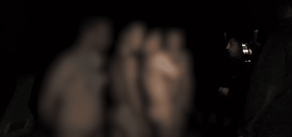 Screenshot from an assault on the soldiers of the Russian 345th Regiment of the 104th Guards Airborne Assault Division, where they were stripped naked. (Source: Vertska)