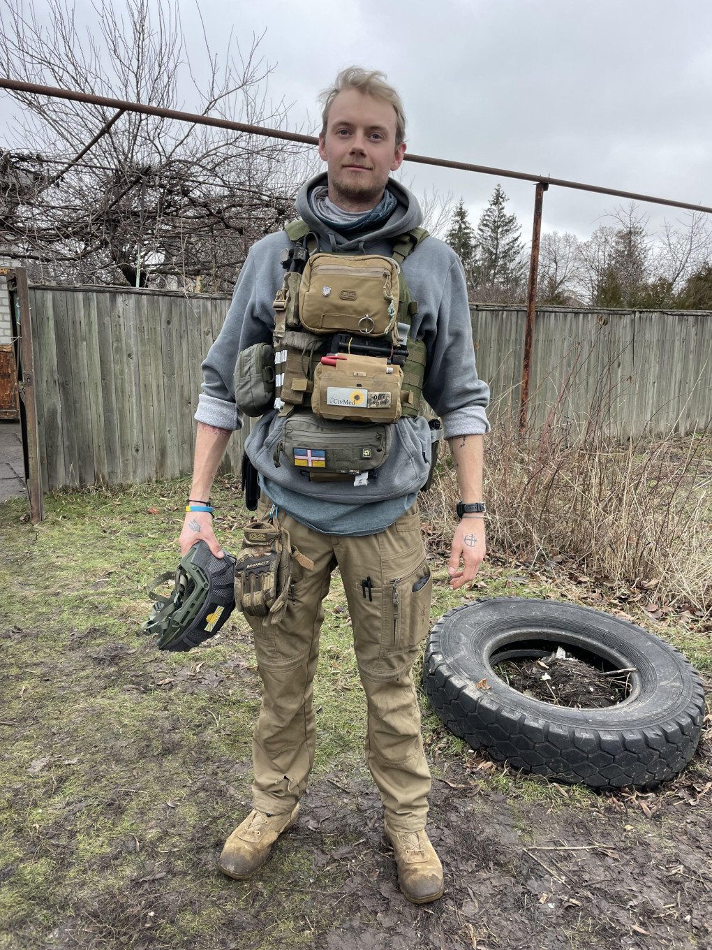 Eddy Scott, working with a civilian medical team in Siversk, Ukraine. Photo: Ben Duncan