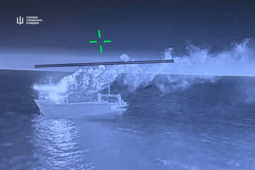 imagen térmica del buque ruso Avangard durante ataque ucraniano en el estrecho de Kerch