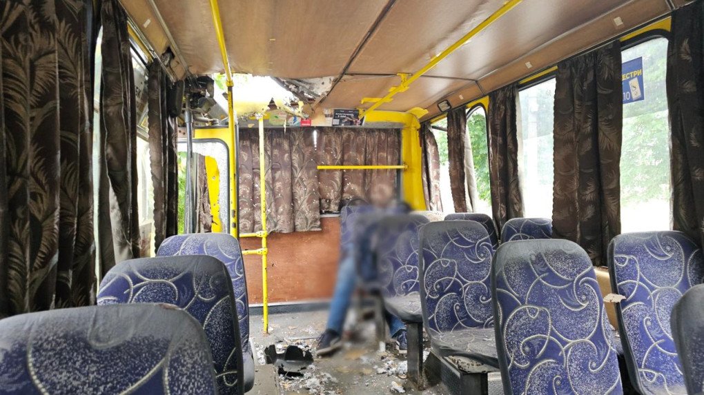 The aftermath of Russian attack on a passenger minibus in Kherson, Ukraine on June 16, 2026. (Source: Kherson Regional Military Administration)