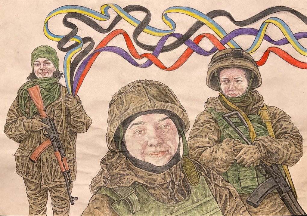 David Chichkan’s work “anti-authoritarian forces of Ukraine”, watercolor and liner on paper. Source: david.chichkan/Facebook